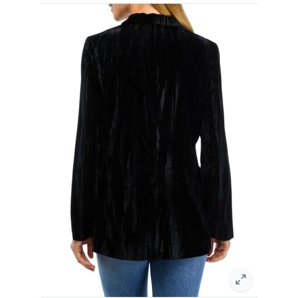 Truth by Republic Women's Crush Velvet Black Blazer Size XS new with tag - Picture 2 of 5